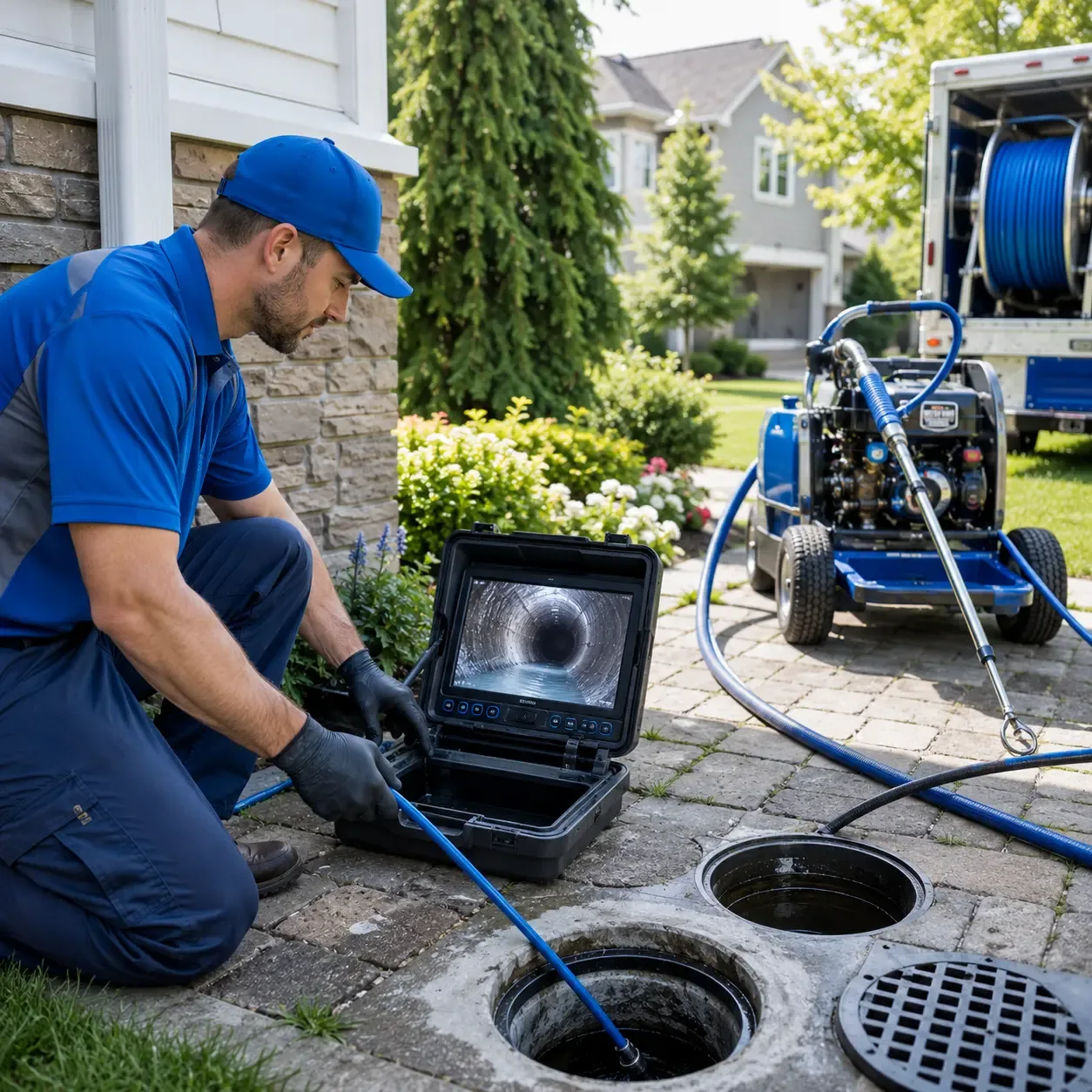 Outdoor drain cleaning professionals serving Newton Highlands, MA