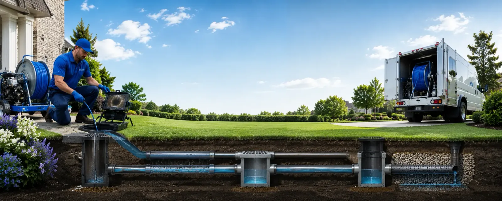 Outdoor drain cleaning information for Newton Highlands, MA